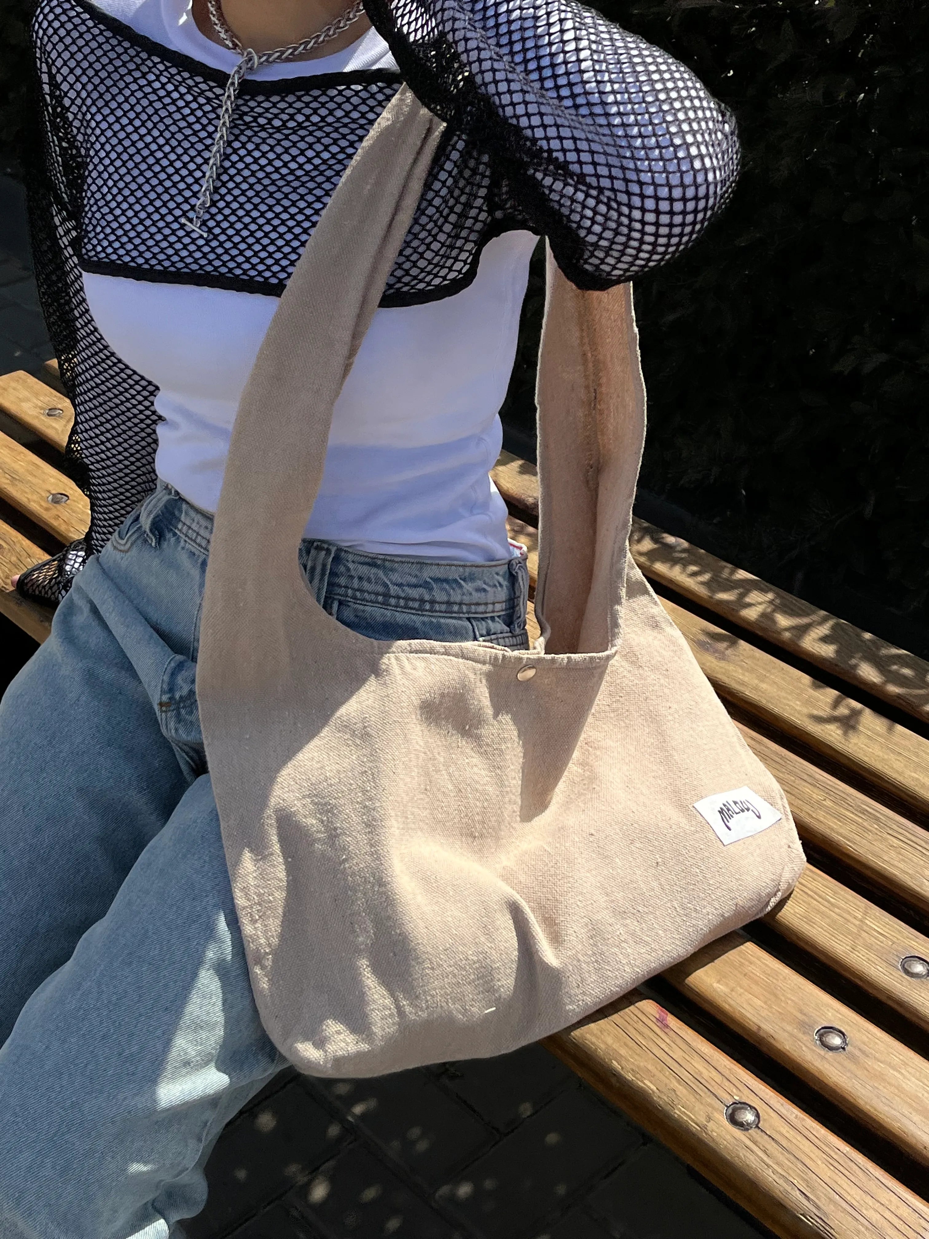Beige Shoulder Bag