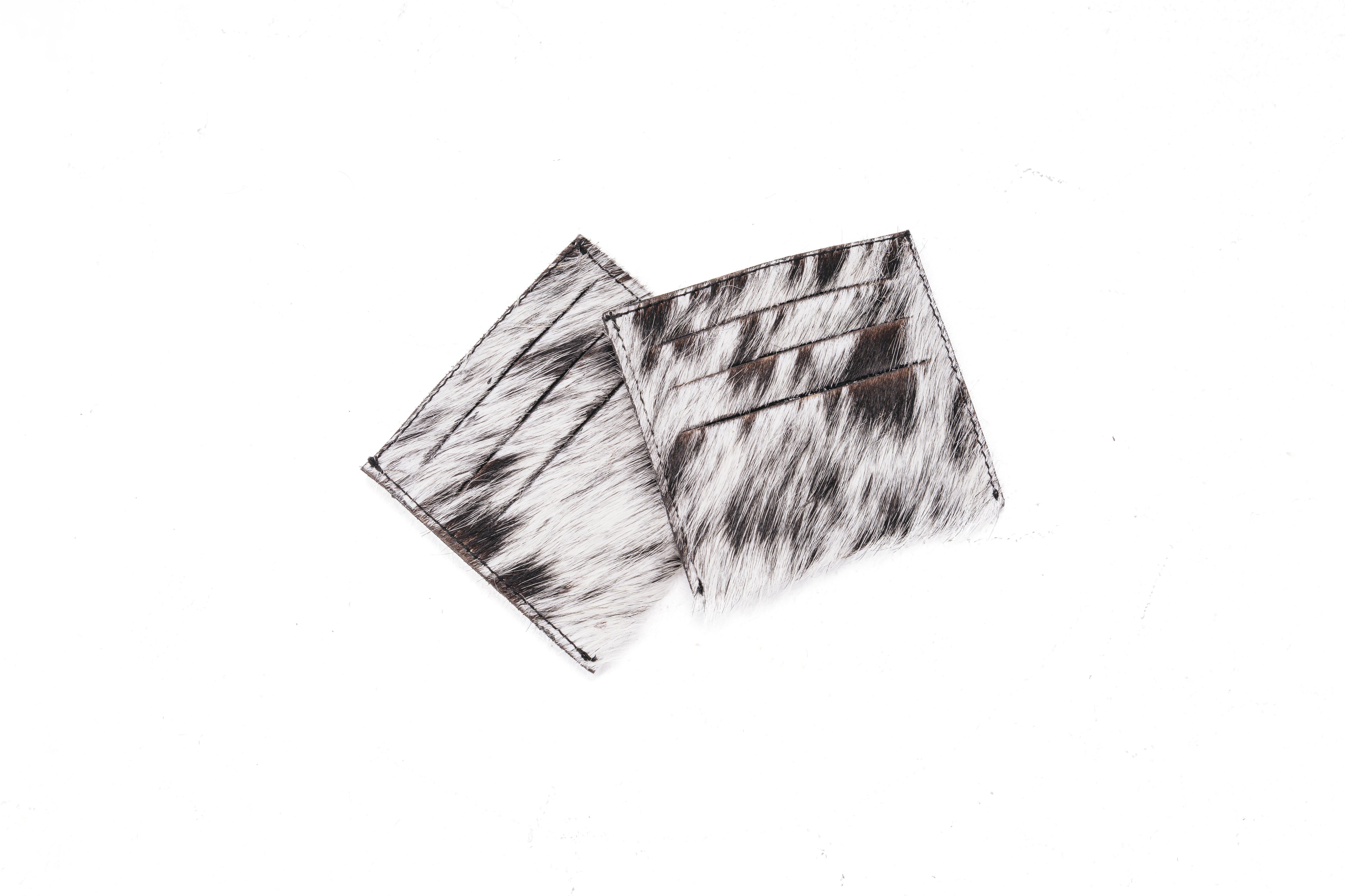 Cowhide Cardholder In Black